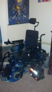 The remains of my chair after the crash,
